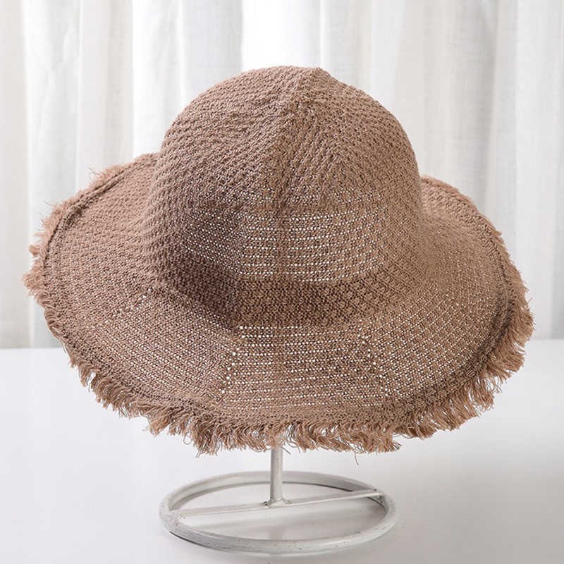 Women-Knit-Hollow-Fisherman-Hat-Female-Wide-Brimmed-Cotton-Visor-Bucket-Hat-1431619