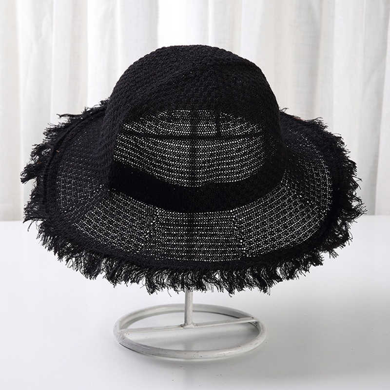 Women-Knit-Hollow-Fisherman-Hat-Female-Wide-Brimmed-Cotton-Visor-Bucket-Hat-1431619