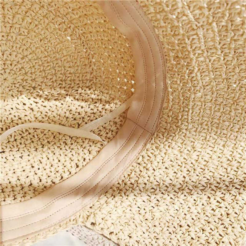 Women-Lace-Brim-Foldable-Sunscreen-Bucket-Straw-Hat-Outdoor-Casual-Travel-Beach-Sea-Floppy-Hat-1456059