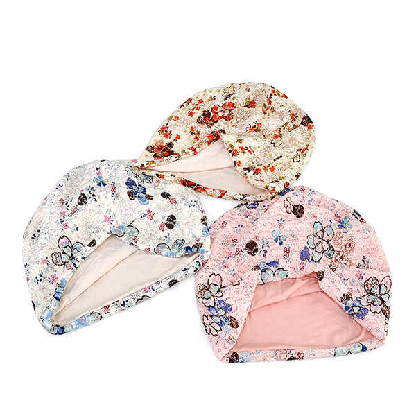 Women-Lace-Jacquard-Beanie-Hat-Cotton-Bonnet-Flower-Print-Casual-Autumn-Windproof-Cap-1186095