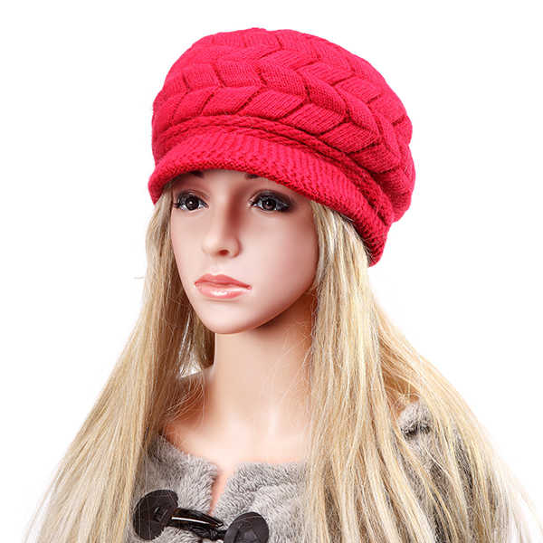 Women-Ladies-Beret-Knitted-Beanie-Crochet-Caps-Braided-Baggy-All-match-Stewardess-Hat-1117212