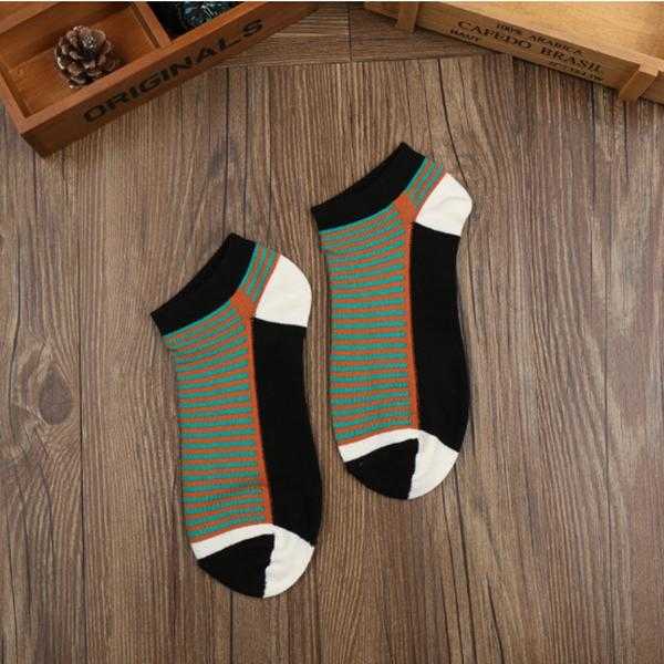 Women-Ladies-Cotton-Stripe-Ankle-Socks-Patchwork-Striped-Comfortable-Boat-Socks-1128012