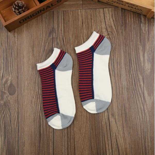 Women-Ladies-Cotton-Stripe-Ankle-Socks-Patchwork-Striped-Comfortable-Boat-Socks-1128012