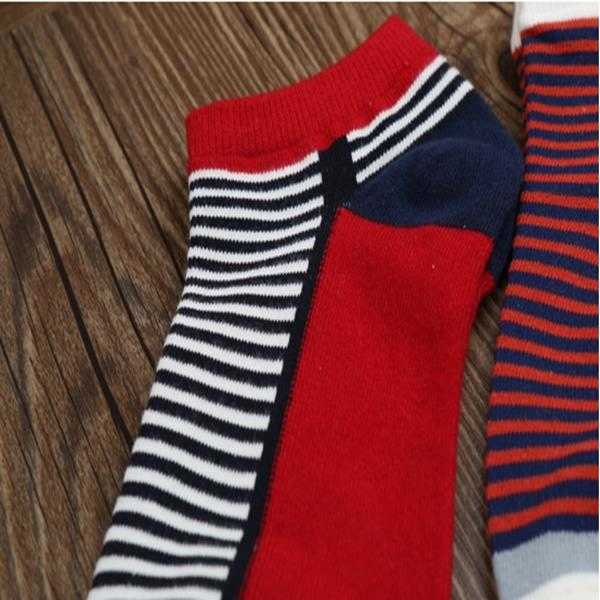 Women-Ladies-Cotton-Stripe-Ankle-Socks-Patchwork-Striped-Comfortable-Boat-Socks-1128012