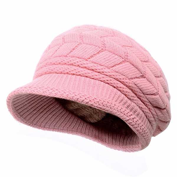 Women-Ladies-Crochet-Knitted-Cotton-Blend-Beret-Hat-Soft-Warm-Plush-Linen-Ski-Baseball-Cap-1081991