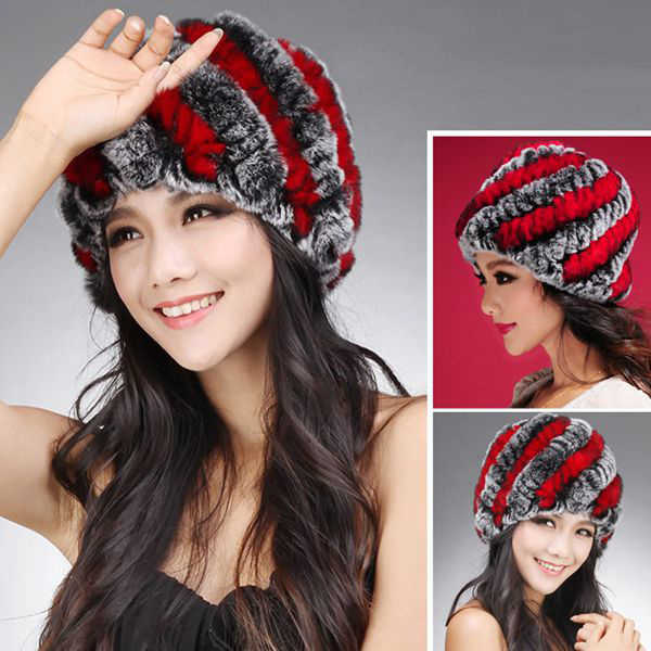 Women-Ladies-Femal-Rabbit-Fur-Screw-Knitted-Hats-Mix-Colors-Caps-1021776