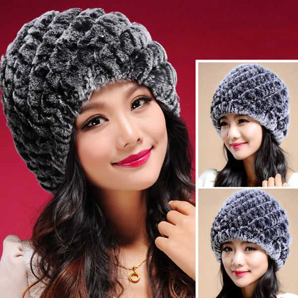 Women-Ladies-Femal-Rabbit-Fur-Screw-Knitted-Hats-Mix-Colors-Caps-1021776