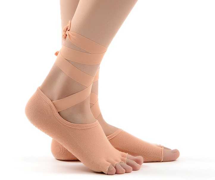 Women-Ladies-Five-Finger-Toes-Yoga-Socks-Ballet-Sports-Lace-Non-Slip-Exposed-Instep-Yoga-Socks-1117038