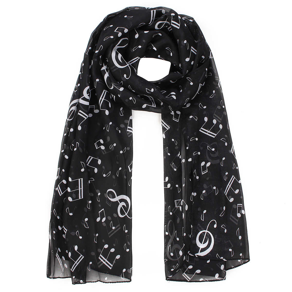 Women-Ladies-Musical-Note-Printed-Chiffon-Scarf-Shawl-Wrap-1039096