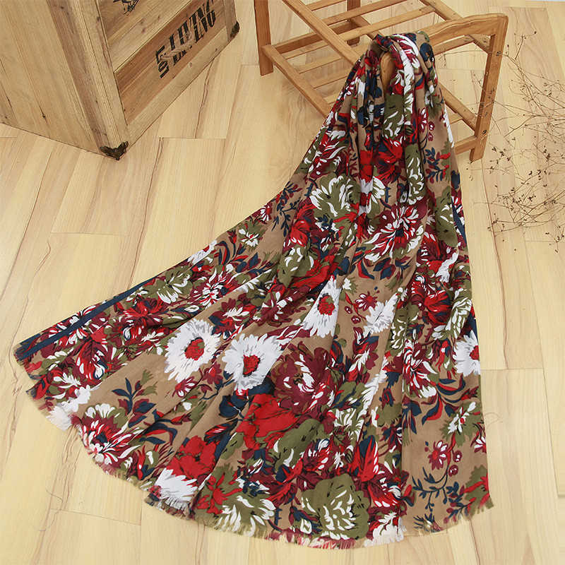 Women-Ladies-Peony-Flower-Printed-Cotton-Scarves-Floral-Tassel-Warm-Long-Shawls-1085001