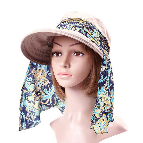 Women-Ladies-Polyester-Sunshade-Hat-Face-Neck-Protective-Fishing-Outdoor-Gradening-Cap-1043756