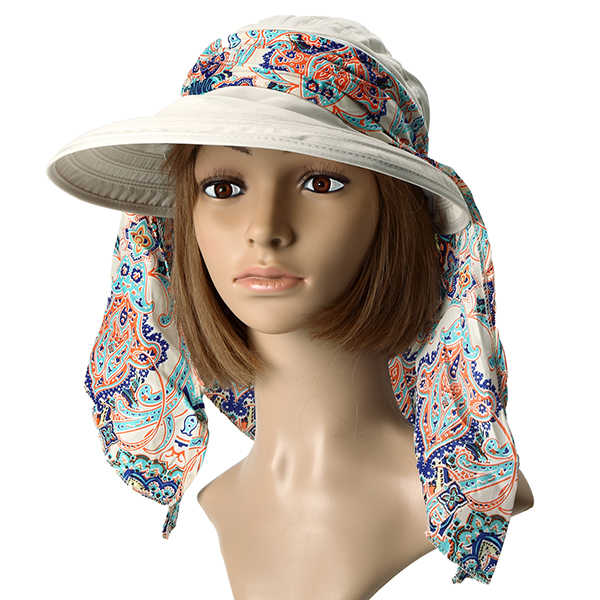 Women-Ladies-Polyester-Sunshade-Hat-Face-Neck-Protective-Fishing-Outdoor-Gradening-Cap-1043756