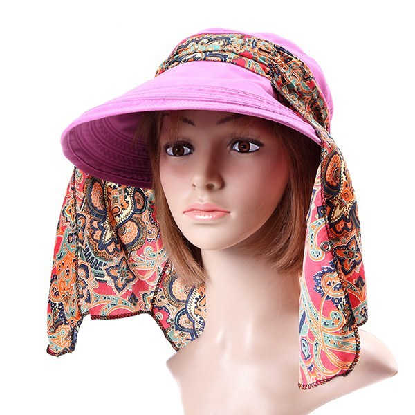 Women-Ladies-Polyester-Sunshade-Hat-Face-Neck-Protective-Fishing-Outdoor-Gradening-Cap-1043756