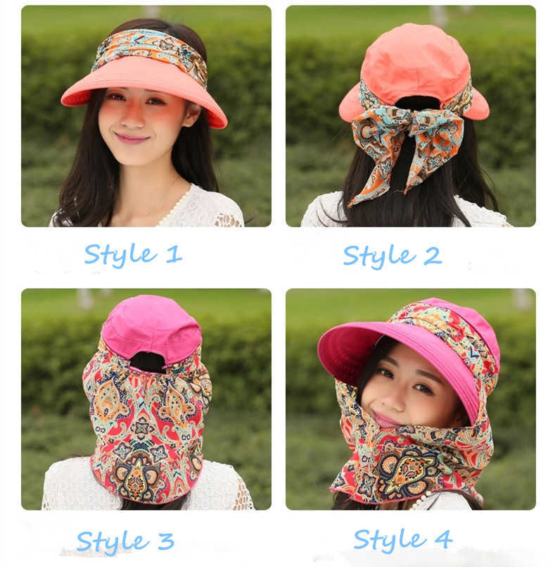 Women-Ladies-Polyester-Sunshade-Hat-Face-Neck-Protective-Fishing-Outdoor-Gradening-Cap-1043756