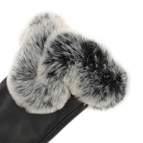 Women-Ladies-Rabbit-Fur-Artificial-Leather-Screen-Touch-Windproof-Gloves-Dacron-Linen-Mittens-1014460