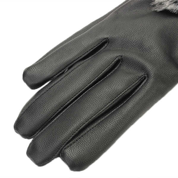 Women-Ladies-Rabbit-Fur-Artificial-Leather-Screen-Touch-Windproof-Gloves-Dacron-Linen-Mittens-1014460