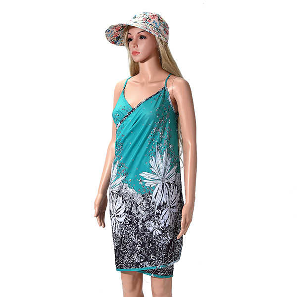 Women-Ladies-Summer-Printed-Spandex-Slip-Sun-Protective-Beach-Towels-Beach-Dress-1139429