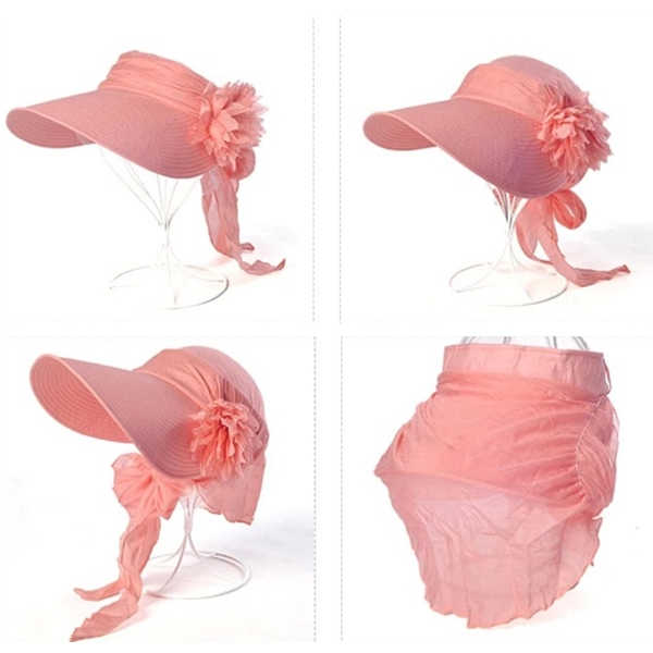 Women-Ladies-Summer-Uv-Proof-Sun-Hat-Outdooors-Gardening-Beach-Flower-Foldable-Visor-Hat-1129923