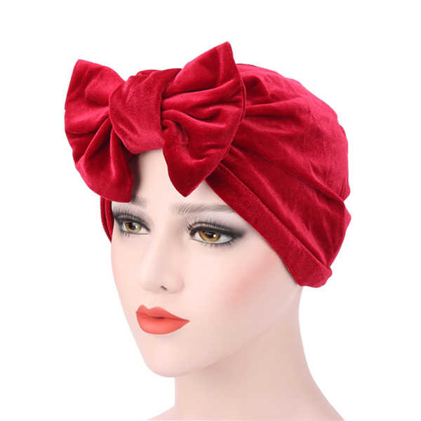 Women-Large-Bowknot-Cotton-Beanies-Casual-Solid-Warm-Soft-Skullies-Hat-1178036