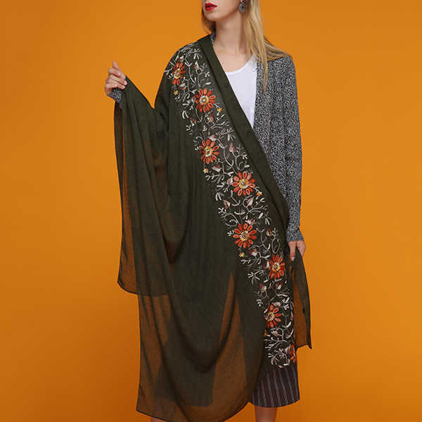 Women-Linen-Handcraft-Embroidery-Printting-Scarves-Fashion-Summer-Outdoor-Flower-Shawl-Scarf-1259069