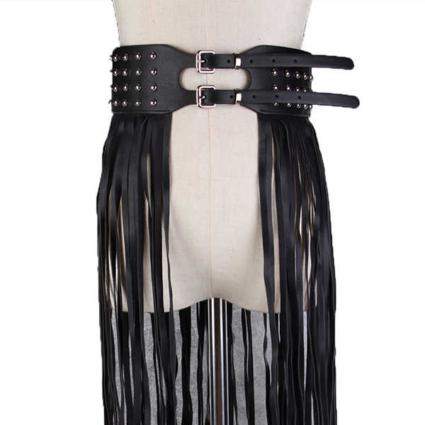 Women-Long-Fringe-Belt-Black-PU-Leather-Belts-Rivet-Long-Tassels-Pin-Buckle-Belt-1232546