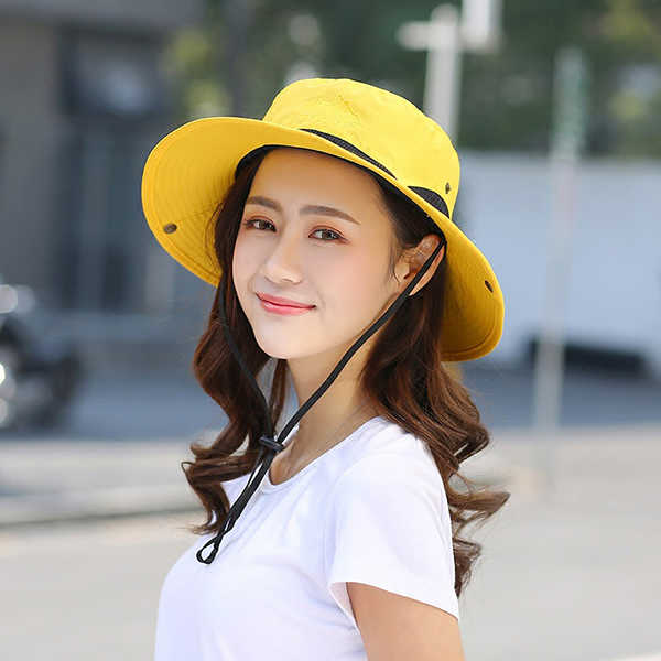 Women-Men-Summer-Wide-Brim-Sunshade-Fisherman-Hat-Foldable-Outdoor-Breathable-Fisherman-Cap-1168938