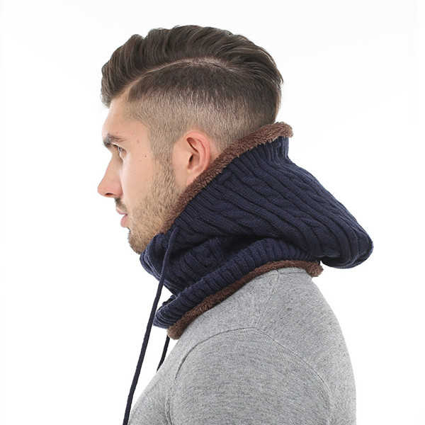 Women-Men-Thick-Knitted-Warm-Beanie-Cap-With-Earmuffs-Hooded-Scarf-Hooded-Neck-Cap-1226998