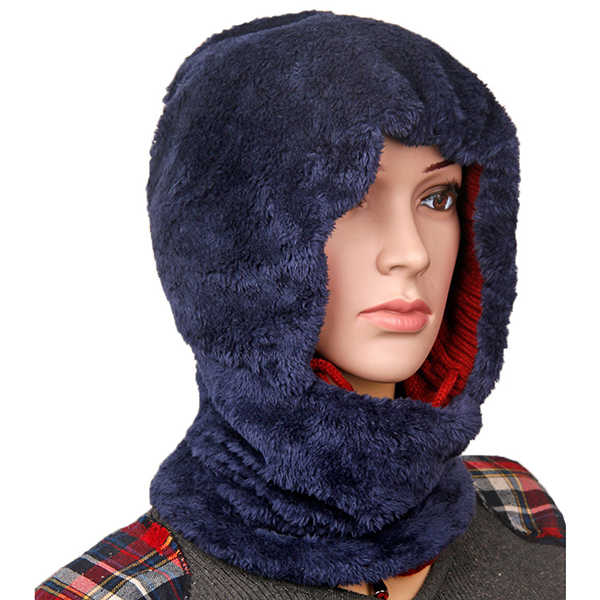 Women-Men-Thick-Knitted-Warm-Beanie-Cap-With-Earmuffs-Hooded-Scarf-Hooded-Neck-Cap-1226998