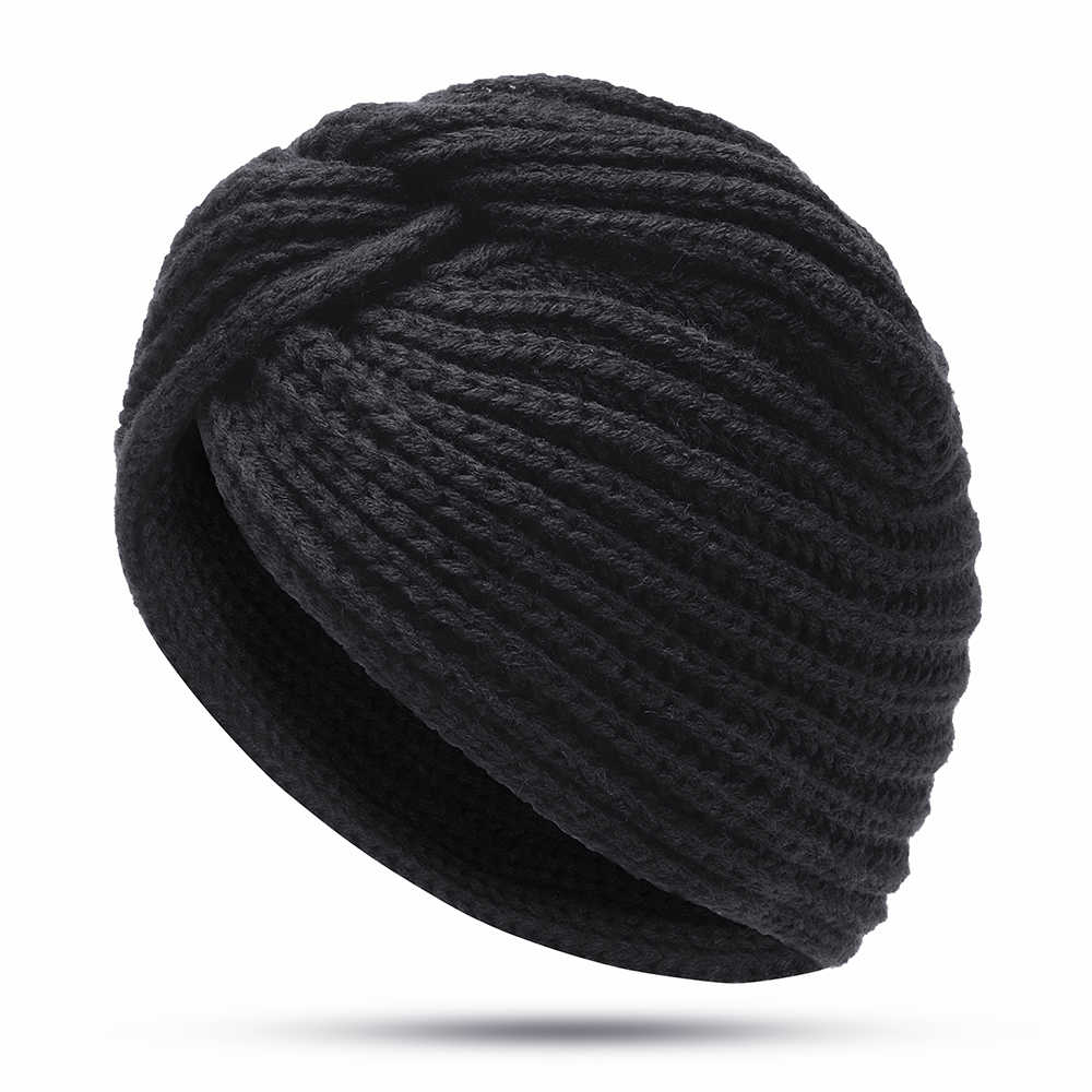 Women-Muslin-Indian-Yarn-Cross-Twist-Knit-Turban-Winter-Warm-Earmuffs-Beanie-Caps-1352376