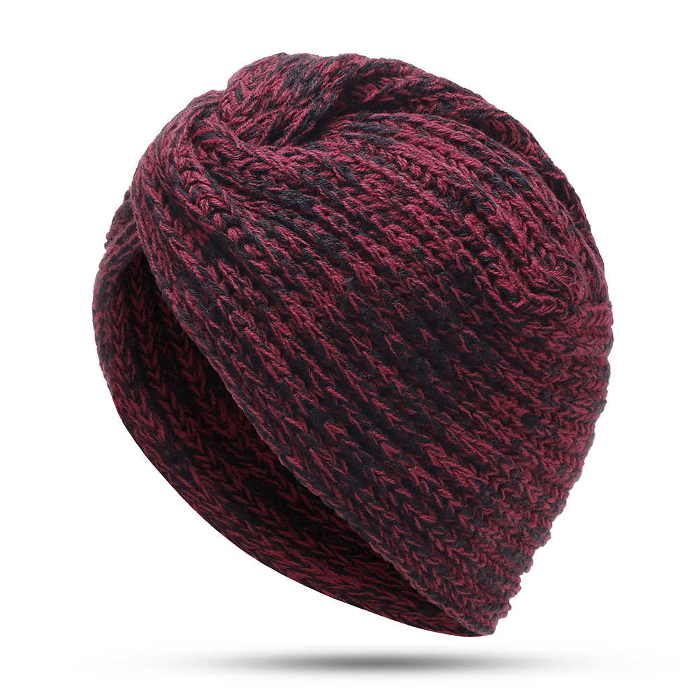 Women-Muslin-Indian-Yarn-Cross-Twist-Knit-Turban-Winter-Warm-Earmuffs-Beanie-Caps-1352376