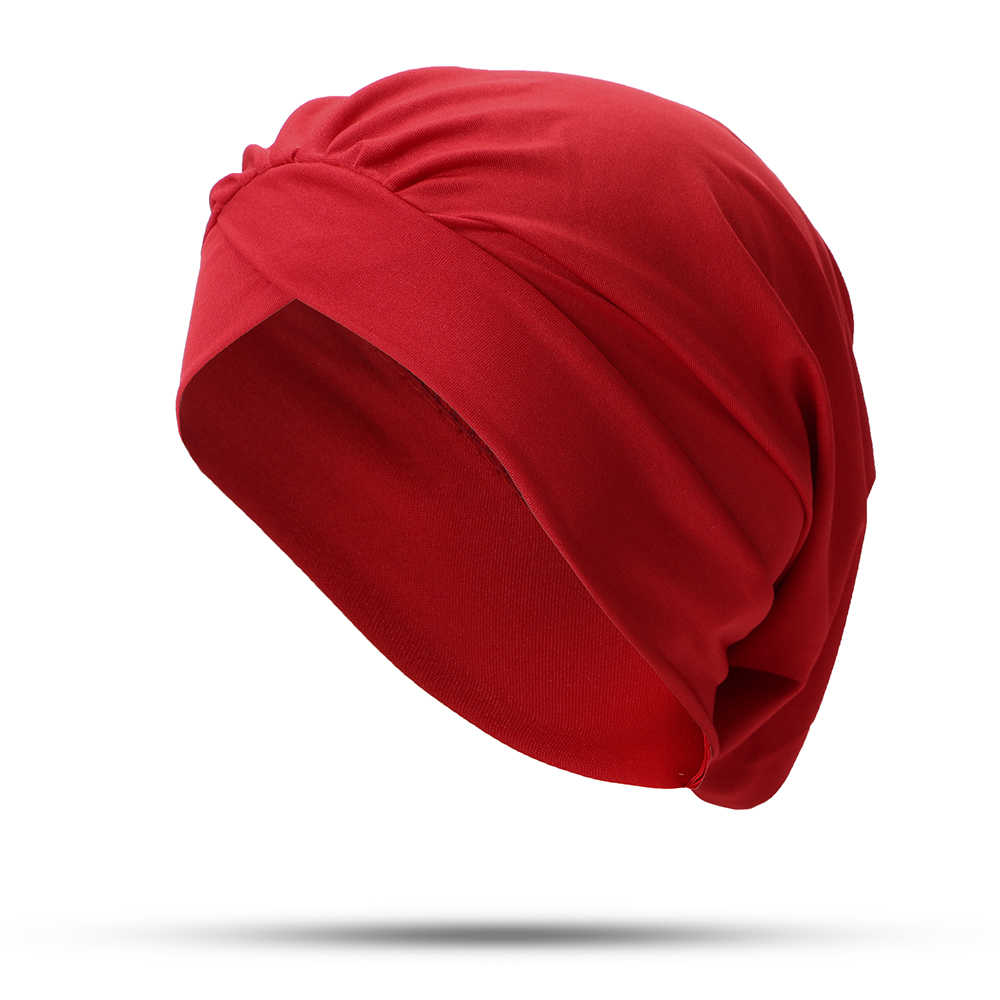 Women-New-Stretch-Cloth-Nightcap-Forehead-Cross-Folds-Indian-Hat-Turban-Cap-1456147