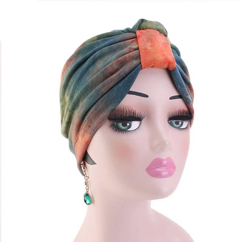 Women-New-Stretch-Cloth-Tie-dye-Headband-Turban-Cap-1456153