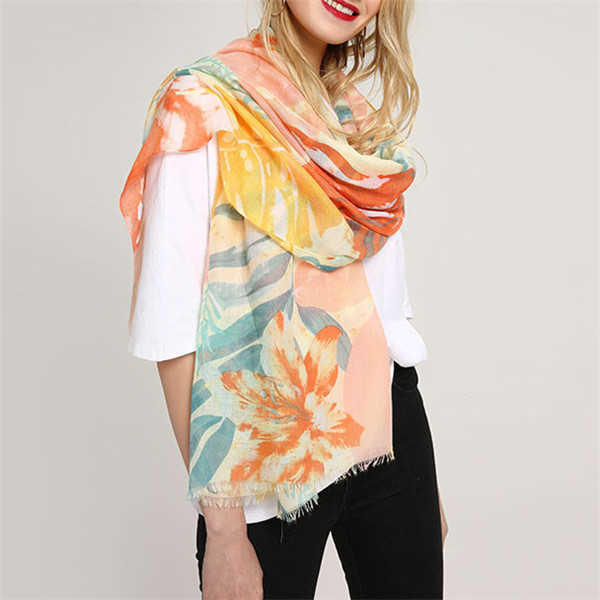 Women-Noble-Linen-Lightweight-Sunflower-Abstract-Painting-Scarf-Summer-Breathable-Flower-Shawl-1274850