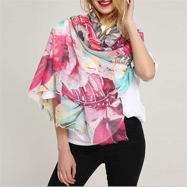 Women-Noble-Linen-Lightweight-Sunflower-Abstract-Painting-Scarf-Summer-Breathable-Flower-Shawl-1274850