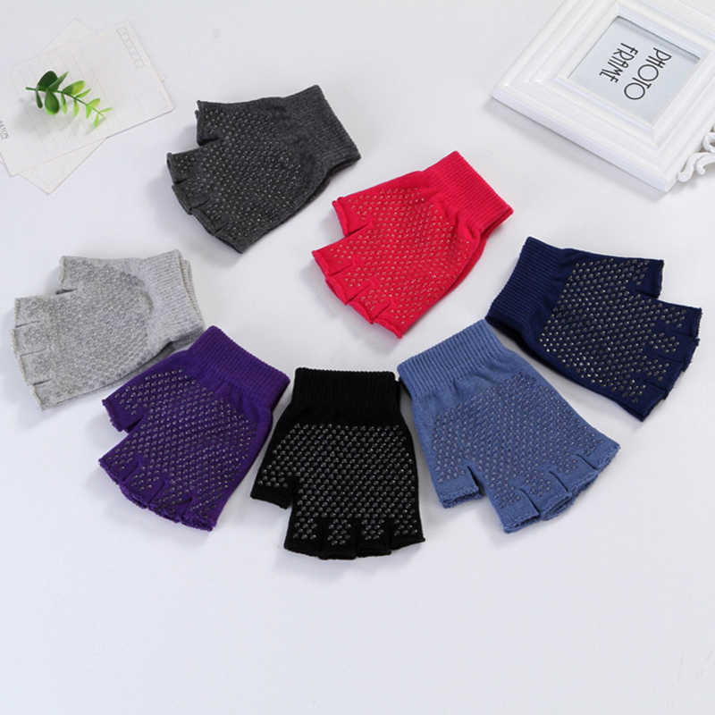 Women-Non-Slip-Sporty-Style-Design-Fingerless-Yoga-Gloves-Cotton-Open-Figure-Glove-1331164