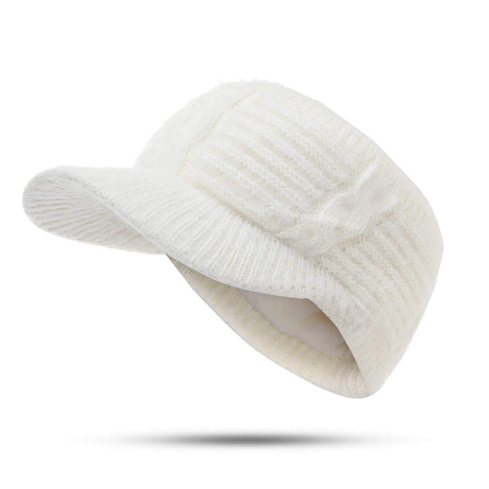 Women-Outdoor-Sport-Fleece-Lining-Empty-Top-Knitted-Hat-Casual-Warm-Peaked-Cap-1366764