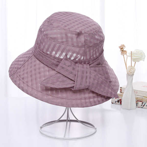 Women-Plaid-Wide-Brimmed-Sun-Hat-Packable-Dress-Beach-Bucket-Hats-UV-Resistence-Sunbonnet-1268679