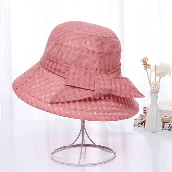 Women-Plaid-Wide-Brimmed-Sun-Hat-Packable-Dress-Beach-Bucket-Hats-UV-Resistence-Sunbonnet-1268679