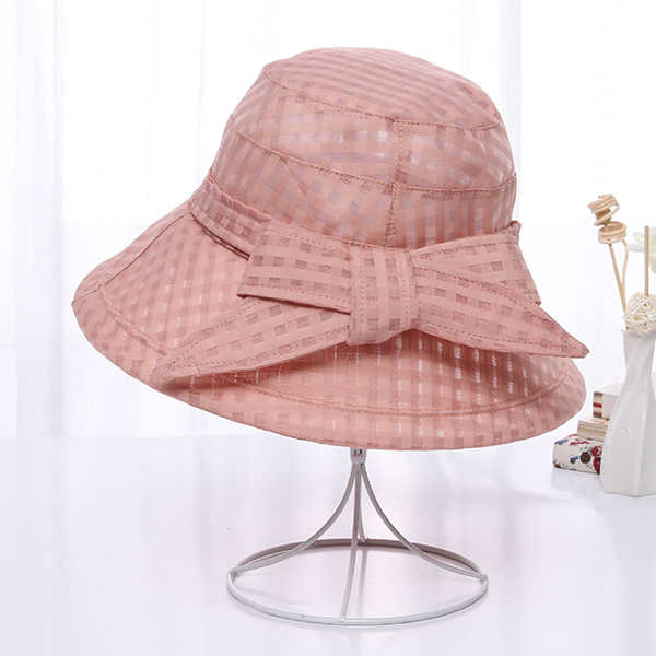 Women-Plaid-Wide-Brimmed-Sun-Hat-Packable-Dress-Beach-Bucket-Hats-UV-Resistence-Sunbonnet-1268679