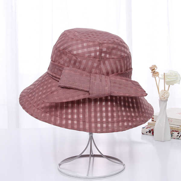 Women-Plaid-Wide-Brimmed-Sun-Hat-Packable-Dress-Beach-Bucket-Hats-UV-Resistence-Sunbonnet-1268679