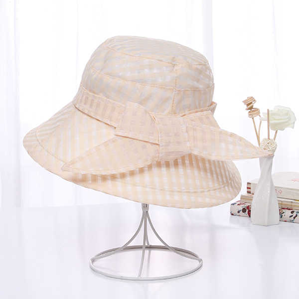 Women-Plaid-Wide-Brimmed-Sun-Hat-Packable-Dress-Beach-Bucket-Hats-UV-Resistence-Sunbonnet-1268679