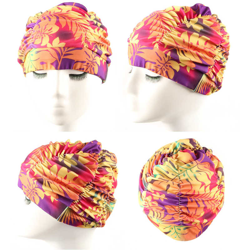 Women-Plus-Size-Folding-Pleated-Cloth-Flower-Swimming-Cap-Ears-Protection-Cloth-Bathing-Cap-1453182