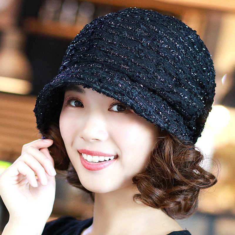 Women-Polyester-Breathable-Bucket-Cap-Earmuffs-Wide-Brimmed-Fisherman-Hat-1388202