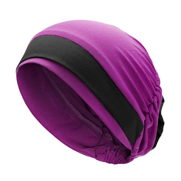 Women-Polyester-Breathable-Turban-Hat-Casual-Good-Elastic-Beanie-Muslim-Pile-Heap-Cap-1276638