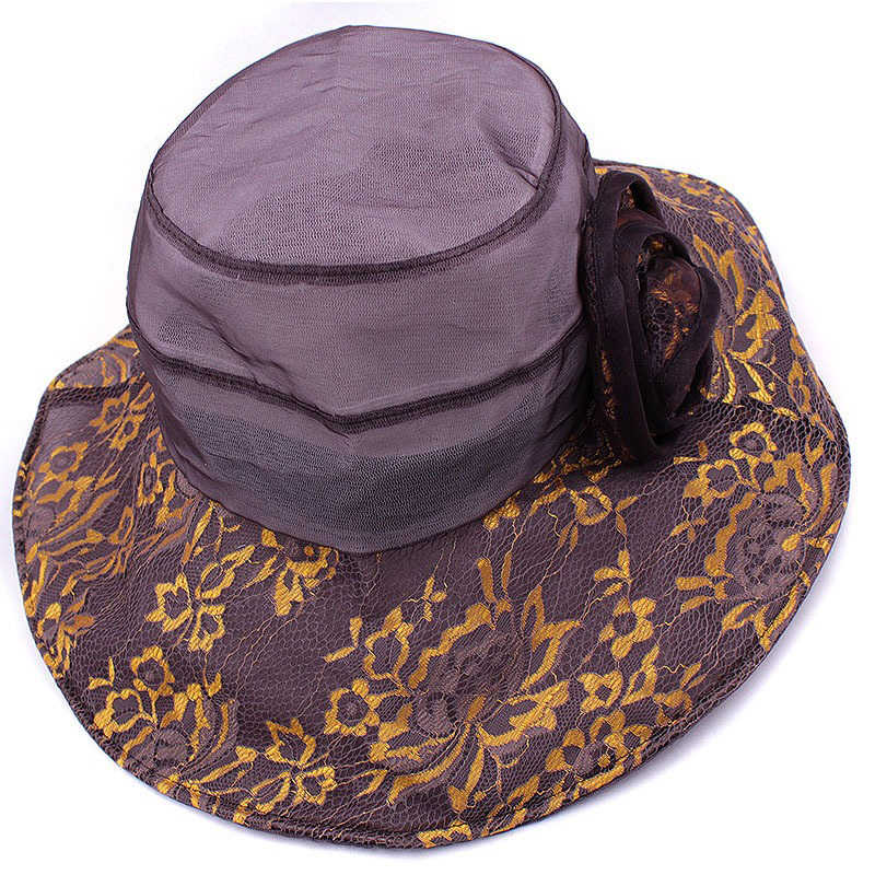 Women-Polyester-Floral-Transparent-Wide-Brimmed-Bucket-Hat-Sun-Protection-Fisherman-Cap-1433775