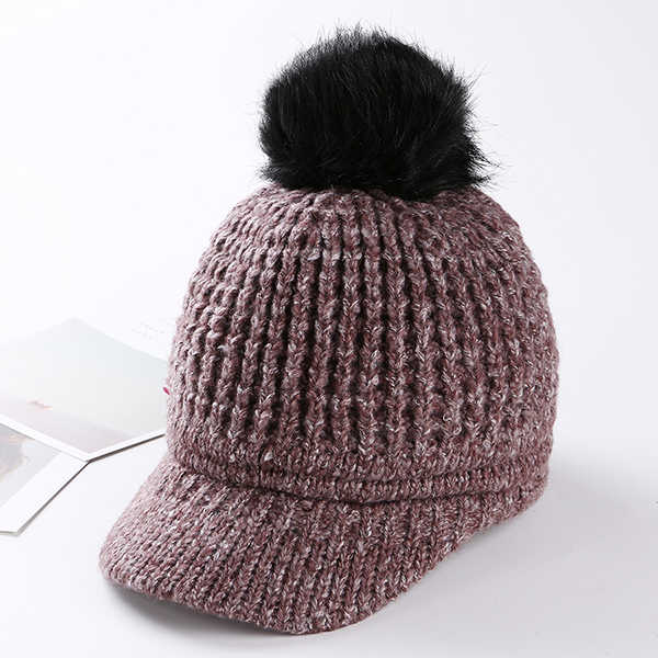 Women-Pompom-Knitted-Baseball-Cap-Casual-Winter-Warm-Plush-Lining-Woolen-Caps-1210118