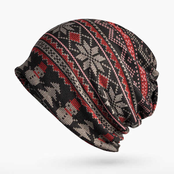 Women-Print-Cotton-Warm-Beanie-Hats-Multi-function-Soft-Collar-Scarf-Daul-use-1228155