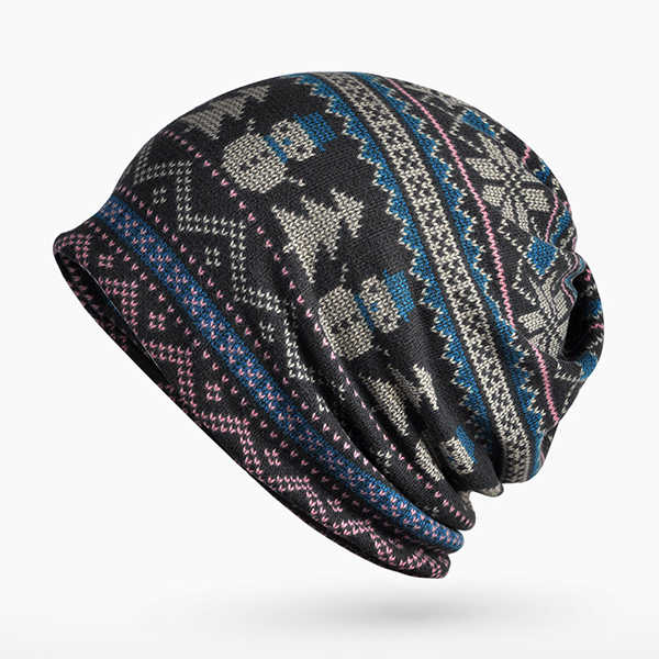 Women-Print-Cotton-Warm-Beanie-Hats-Multi-function-Soft-Collar-Scarf-Daul-use-1228155