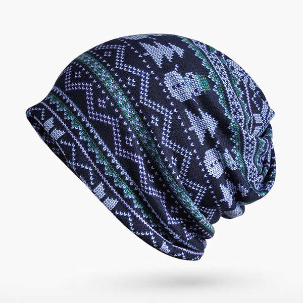 Women-Print-Cotton-Warm-Beanie-Hats-Multi-function-Soft-Collar-Scarf-Daul-use-1228155