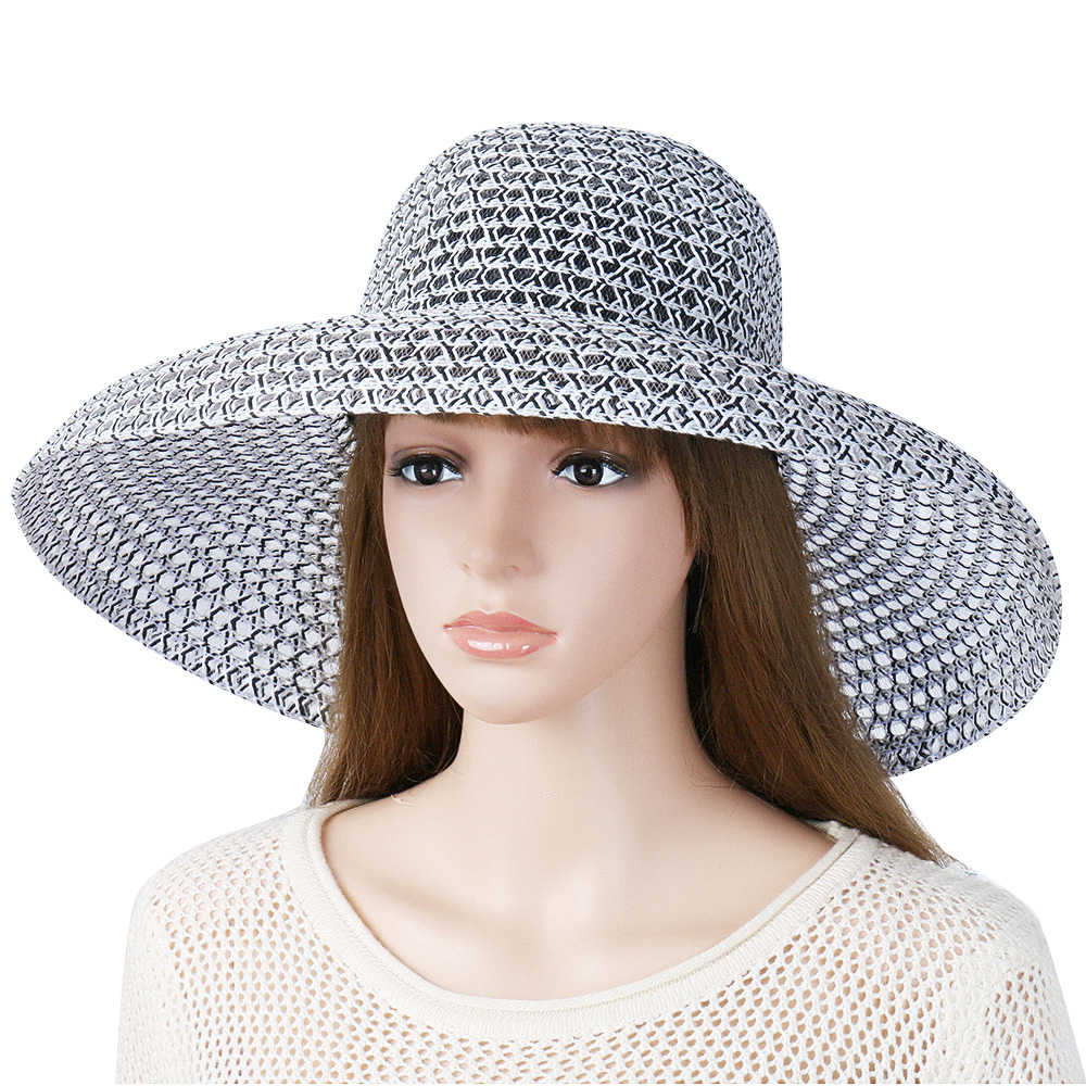 Women-Retro-Foldable-Sunscreen-Bucket-Straw-Hat-Outdoor-Casual-Travel-Beach-Floppy-Hat-1455865